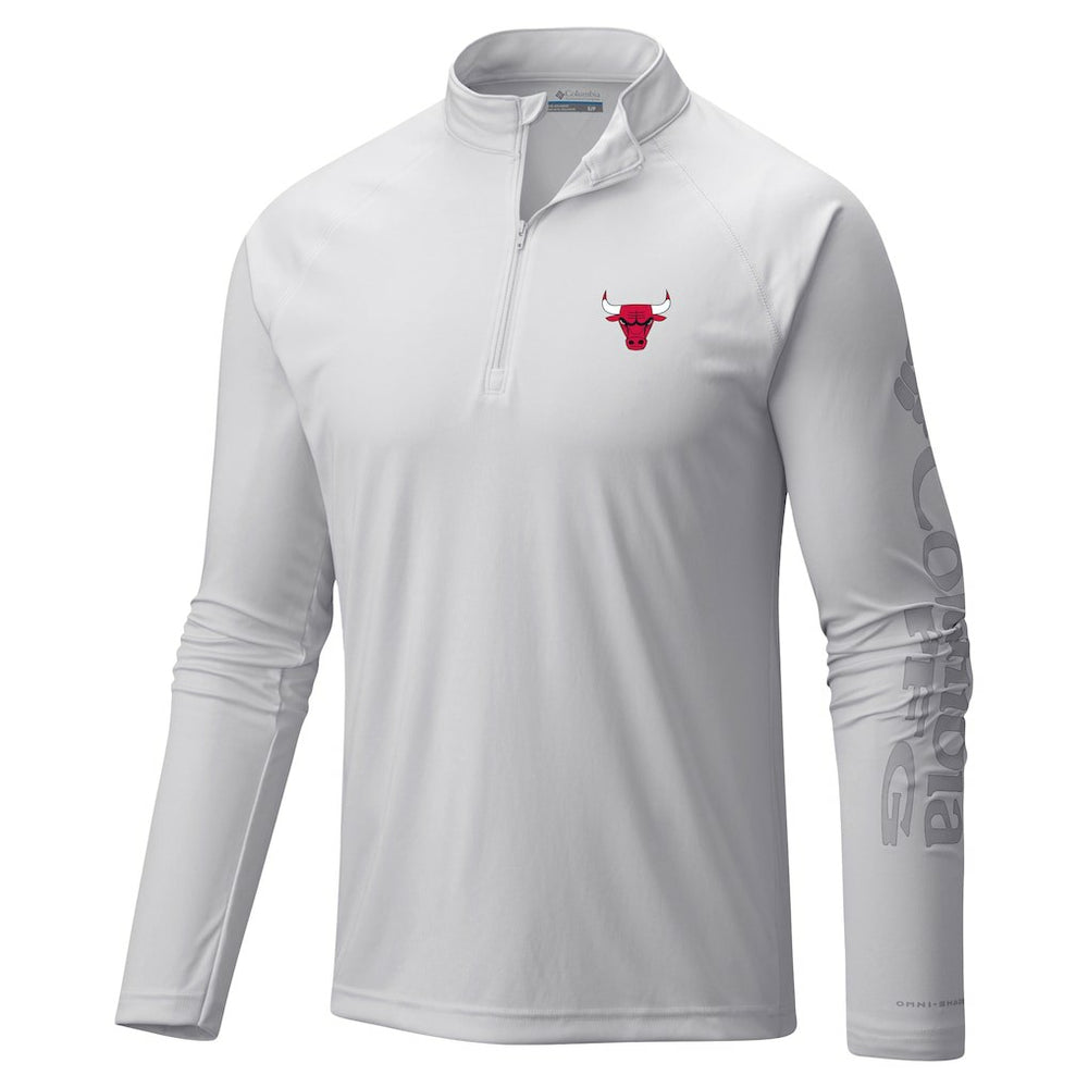 Chicago Bulls Terminal Tackle Raglan Omni-Shade Quarter-Zip Jacket White
