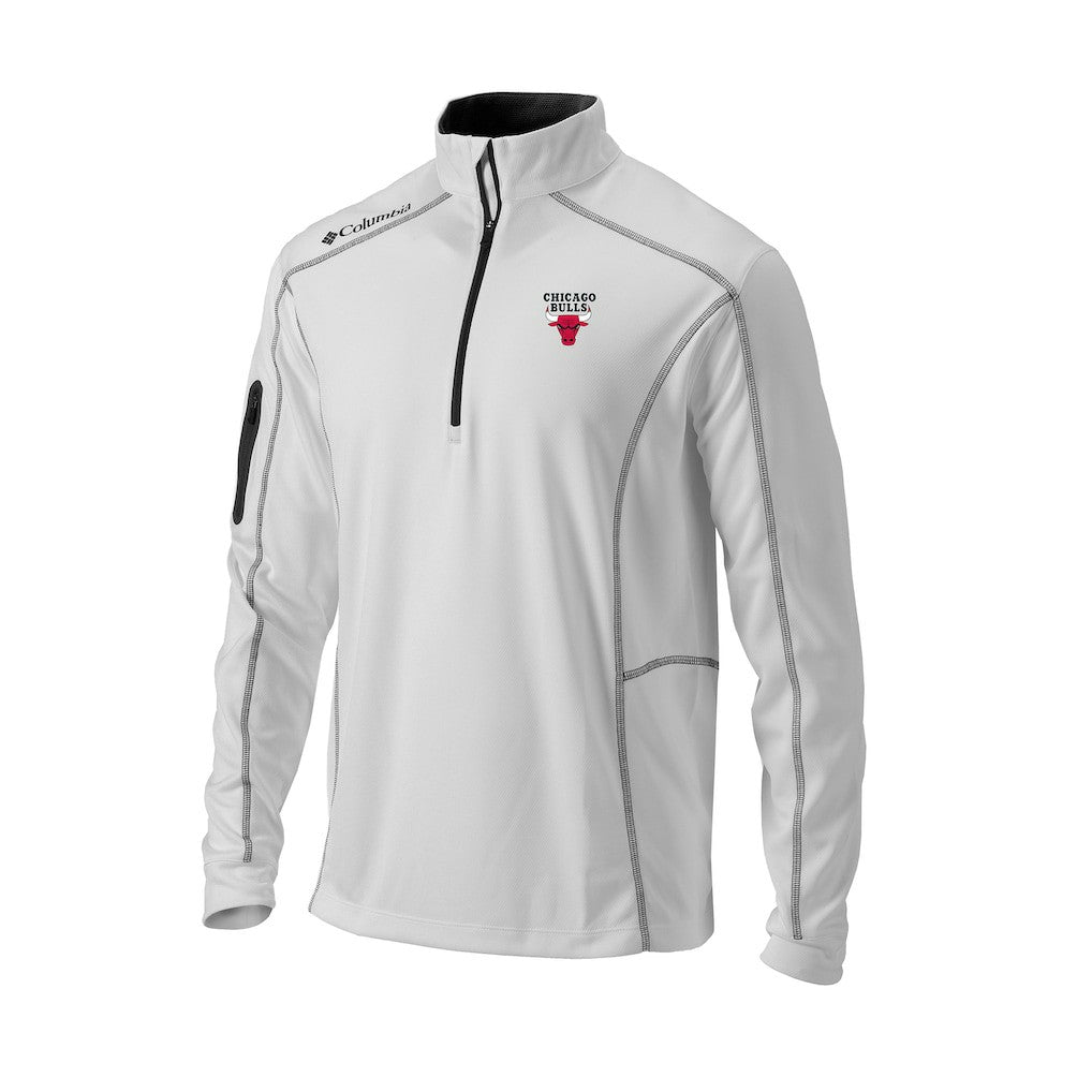 Chicago Bulls Omni-Wick Shotgun Quarter-Zip Pullover White