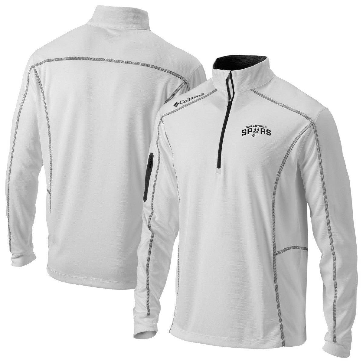 San Antonio Spurs Omni-Wick Shotgun Quarter-Zip Pullover White