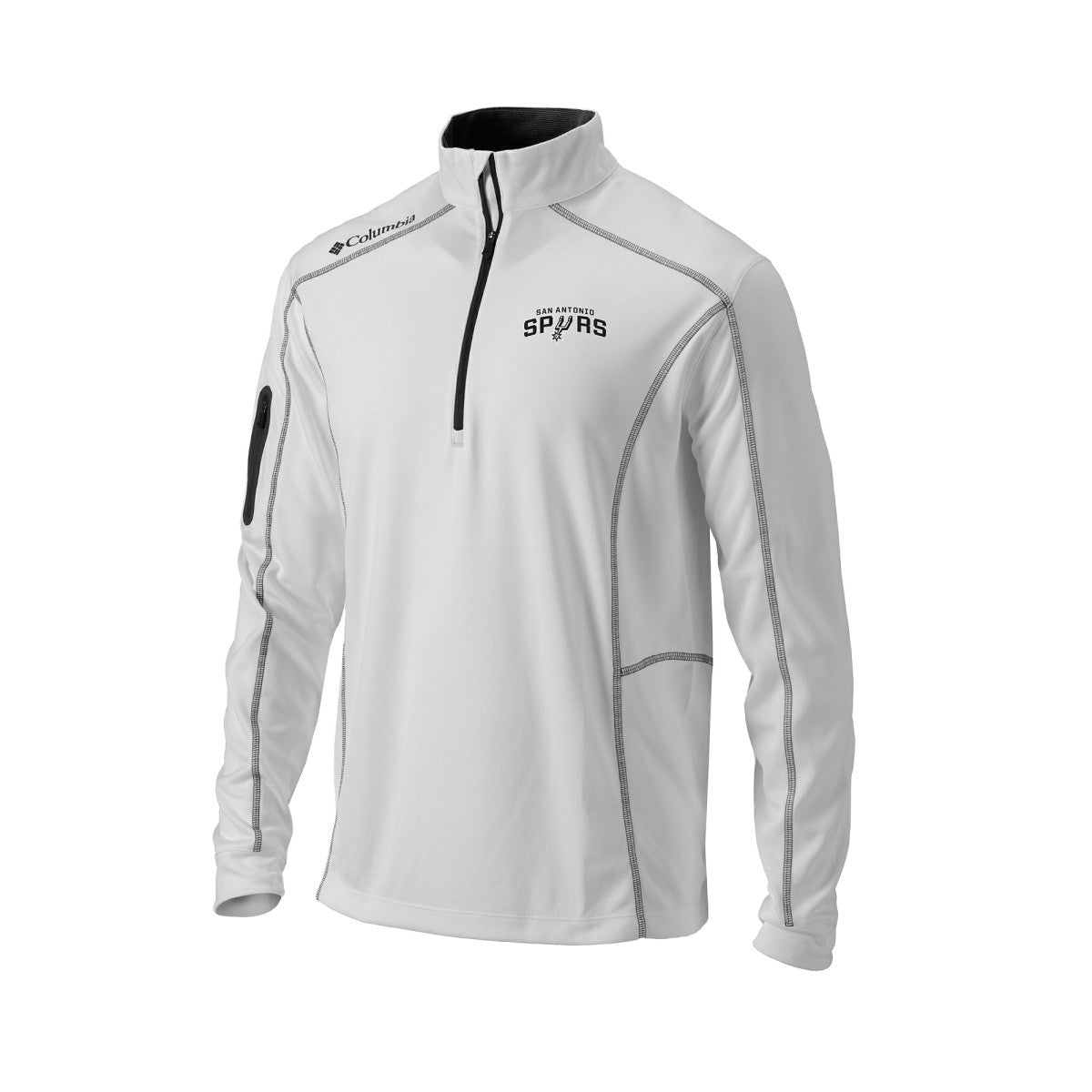 San Antonio Spurs Omni-Wick Shotgun Quarter-Zip Pullover White