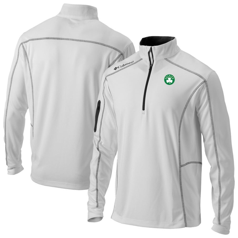 Boston Celtics Omni-Wick Shotgun Quarter-Zip Pullover White