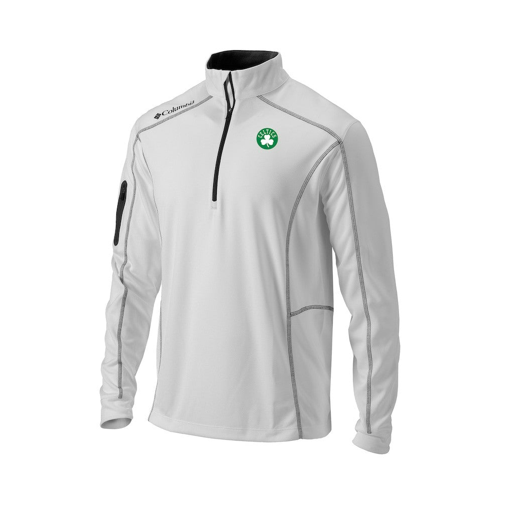 Boston Celtics Omni-Wick Shotgun Quarter-Zip Pullover White
