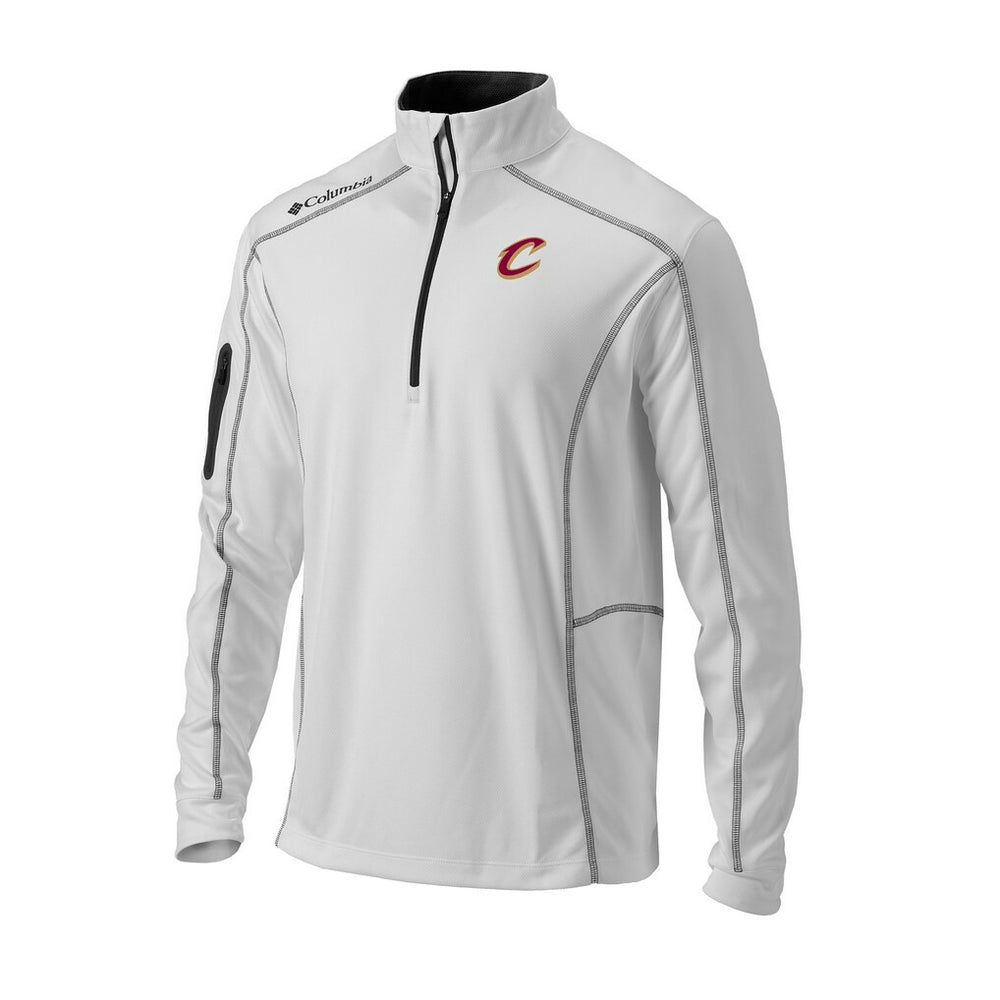 Cleveland Cavaliers Omni-Wick Shotgun Quarter-Zip Pullover White