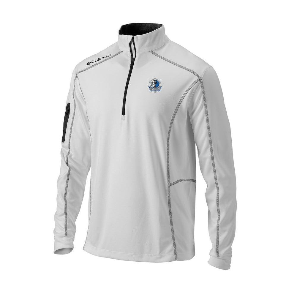 Dallas Mavericks Omni-Wick Shotgun Quarter-Zip Pullover White