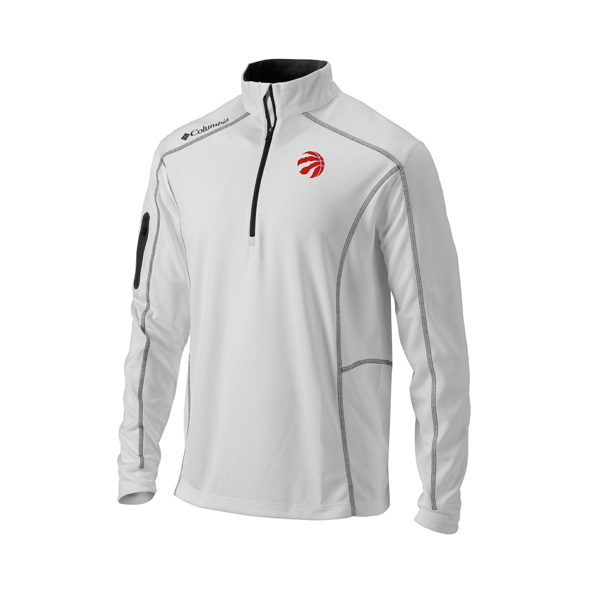 Toronto Raptors Omni-Wick Shotgun Quarter-Zip Pullover White