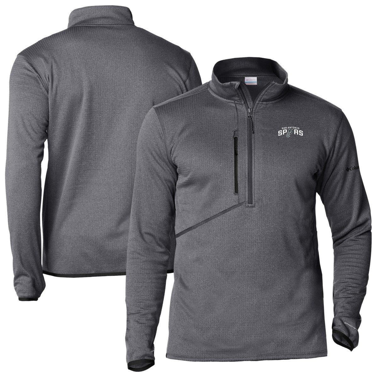 San Antonio Spurs Park View Half-Zip Top Gray