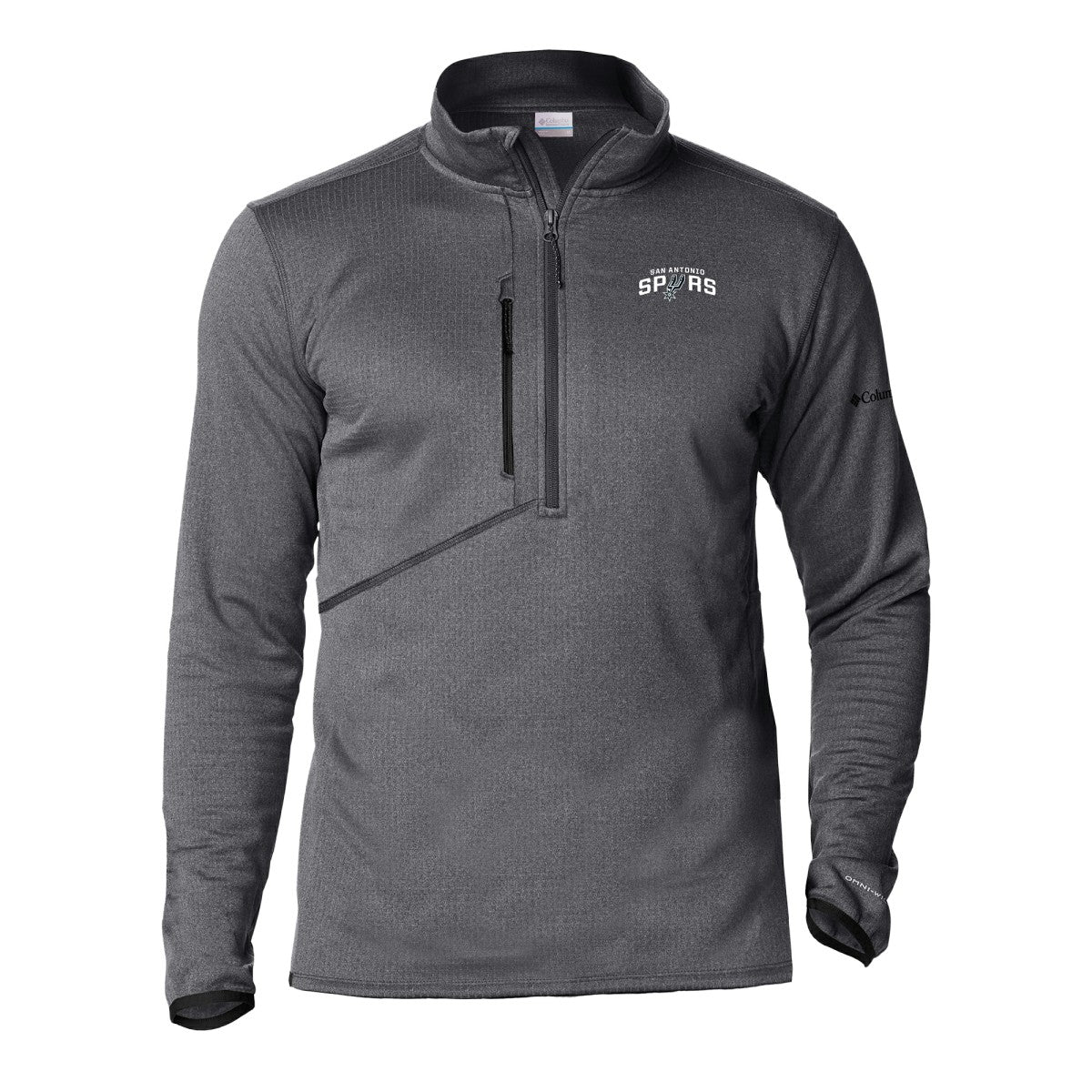 San Antonio Spurs Park View Half-Zip Top Gray