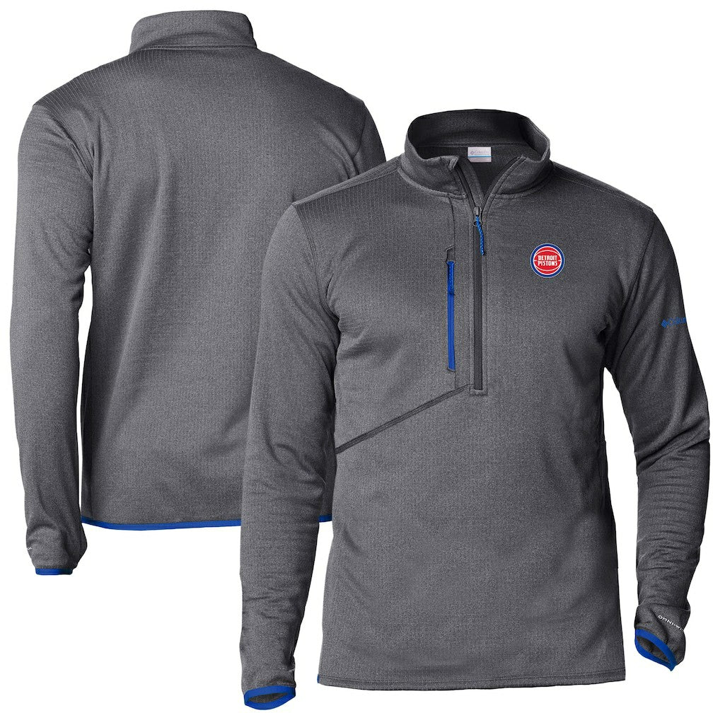Detroit Pistons Park View Half-Zip Top Gray