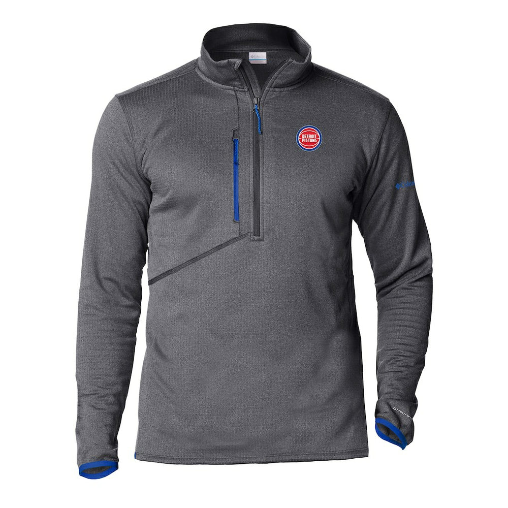 Detroit Pistons Park View Half-Zip Top Gray