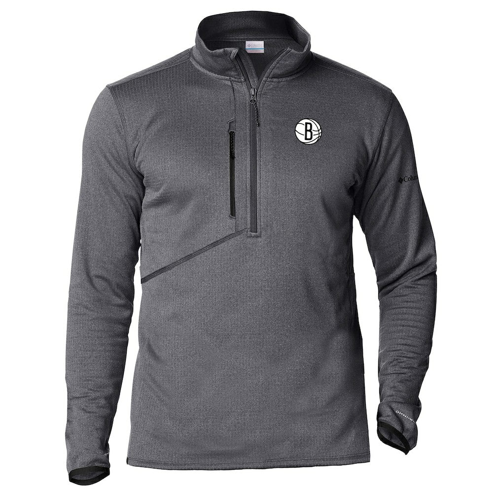 Brooklyn Nets Park View Half-Zip Top Gray