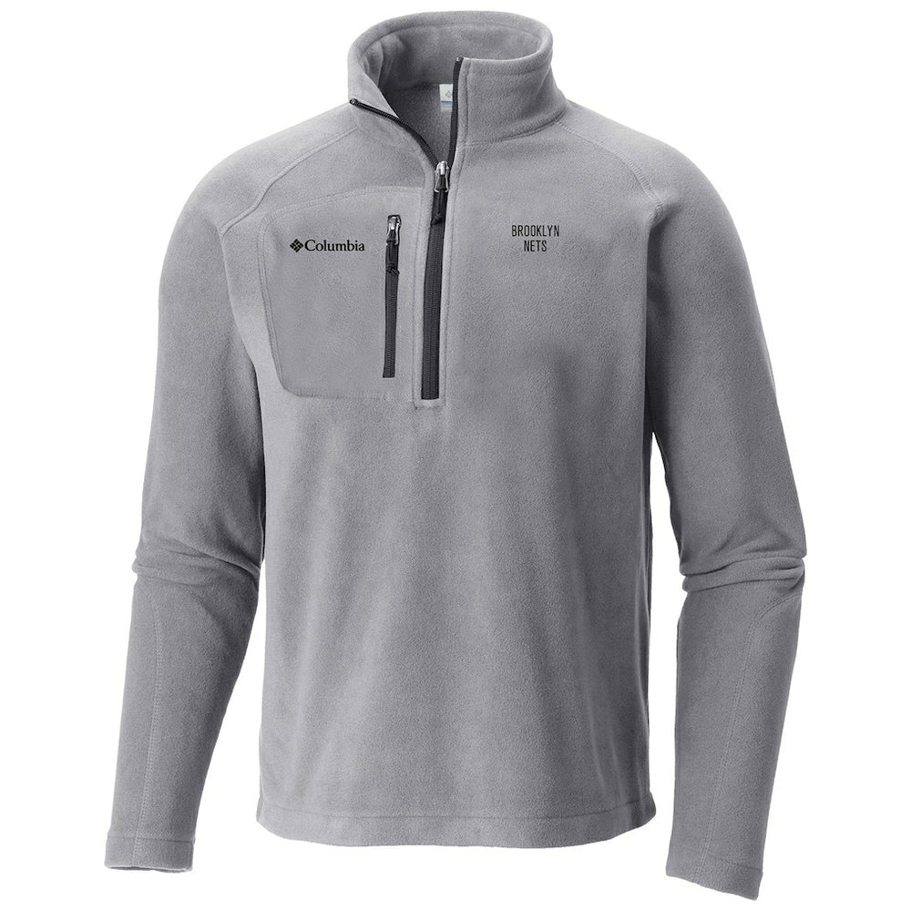 Brooklyn Nets Fast Trek III Half-Zip Fleece Pullover Gray
