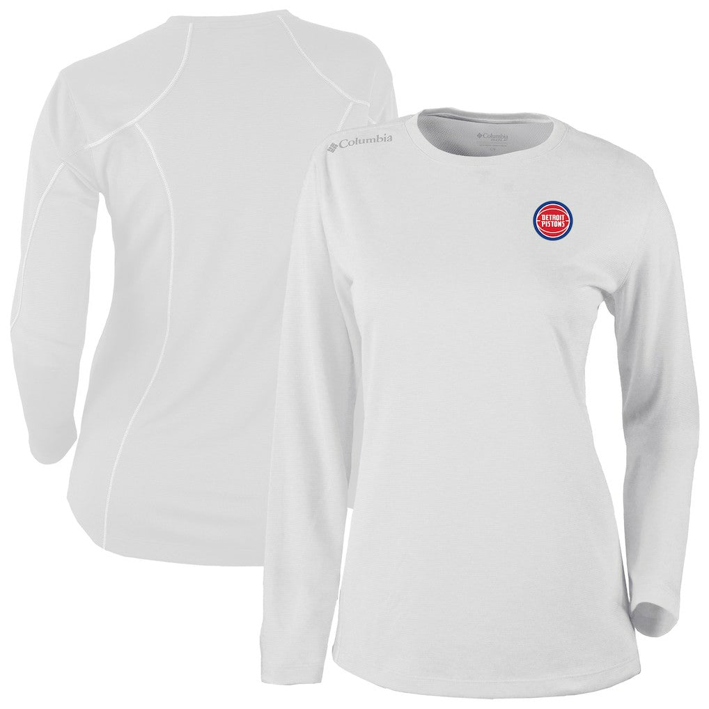 Detroit Pistons Women's Omni-Wick Shotgun Pullover Top White
