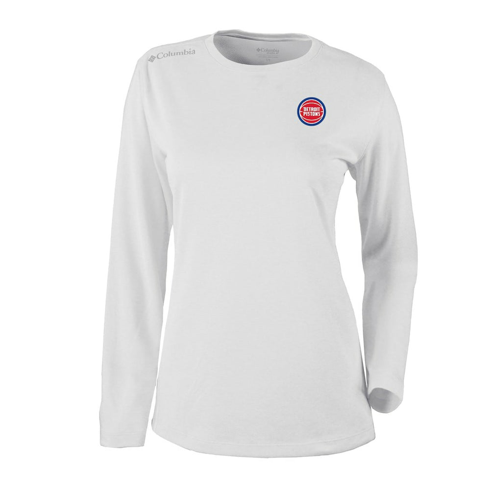 Detroit Pistons Women's Omni-Wick Shotgun Pullover Top White