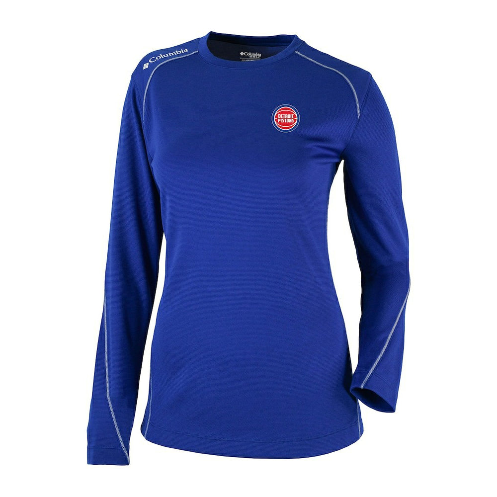 Detroit Pistons Women's Omni-Wick Shotgun Pullover Top Blue