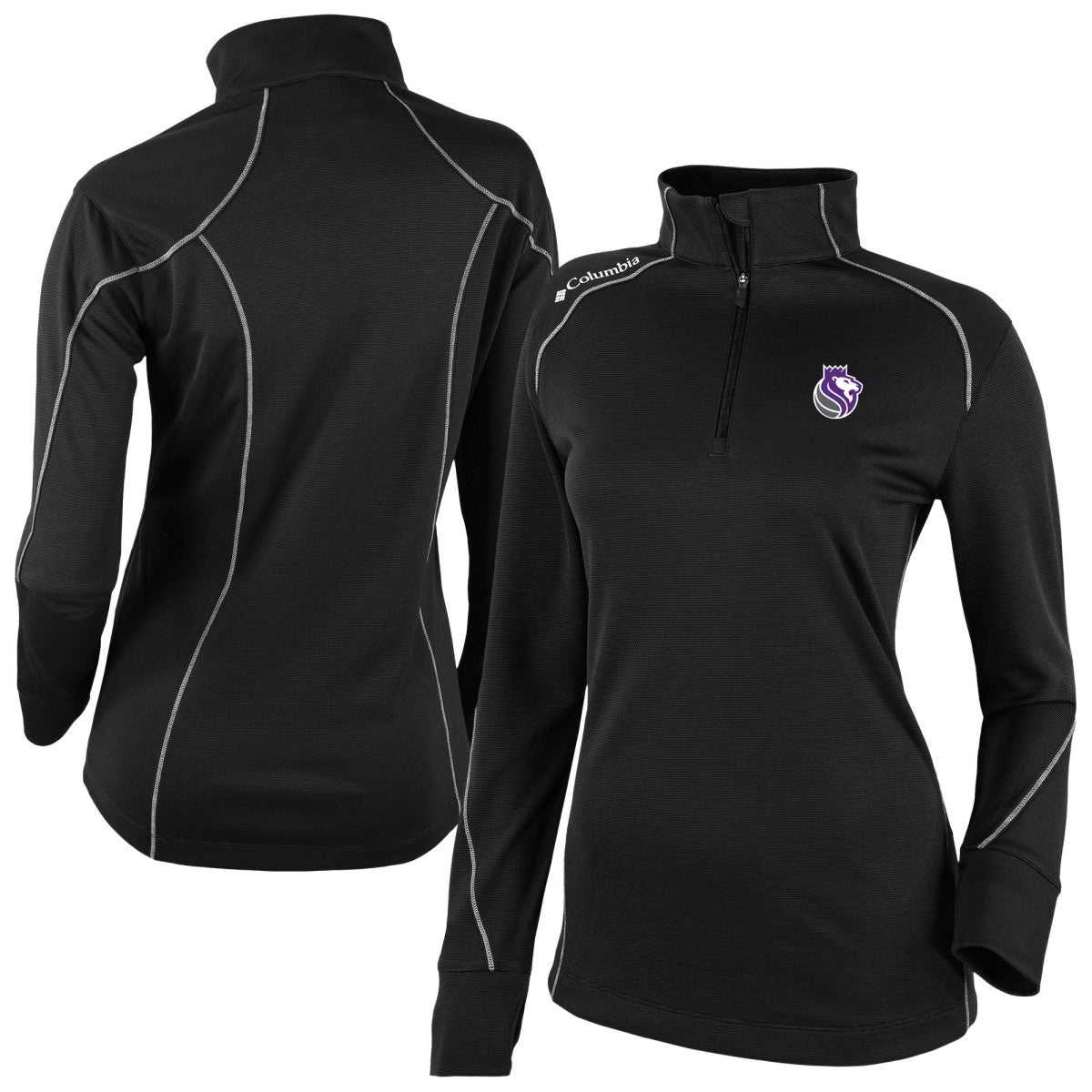 Sacramento Kings Women's Omni-Wick Shotgun 2.0 Quarter-Zip Pullover Top Black