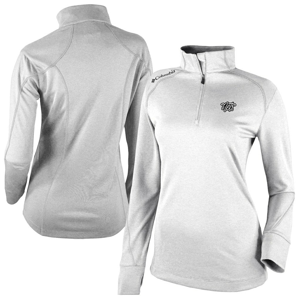 Brooklyn Nets Women's Omni-Wick Shotgun 2.0 Quarter-Zip Pullover Top White