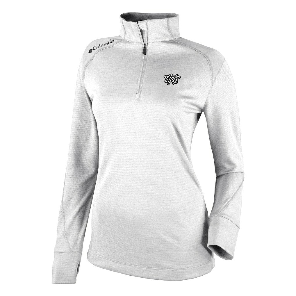 Brooklyn Nets Women's Omni-Wick Shotgun 2.0 Quarter-Zip Pullover Top White