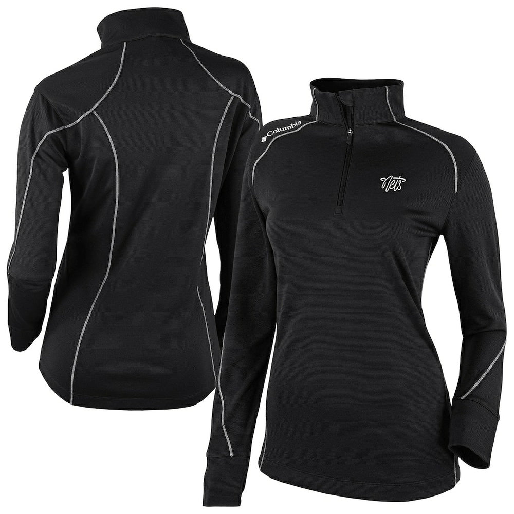 Brooklyn Nets Women's Omni-Wick Shotgun 2.0 Quarter-Zip Pullover Top Black