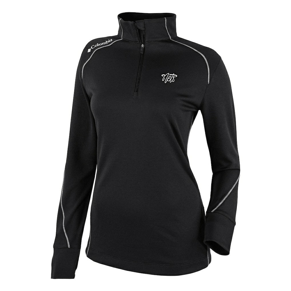 Brooklyn Nets Women's Omni-Wick Shotgun 2.0 Quarter-Zip Pullover Top Black