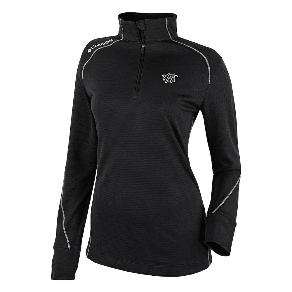 Brooklyn Nets Women's Omni-Wick Shotgun 2.0 Quarter-Zip Pullover Top Black