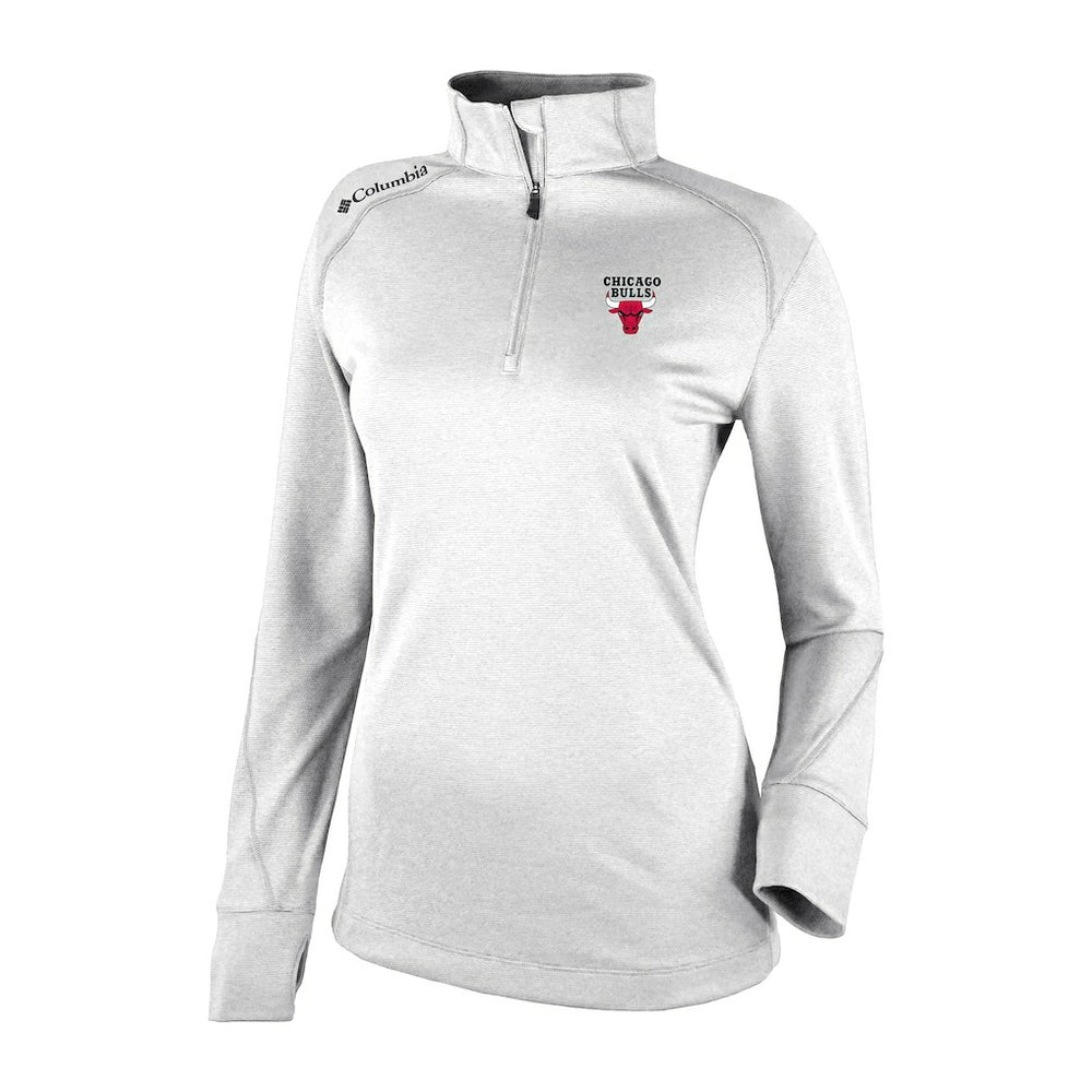 Chicago Bulls Women's Omni-Wick Shotgun 2.0 Quarter-Zip Pullover Top White