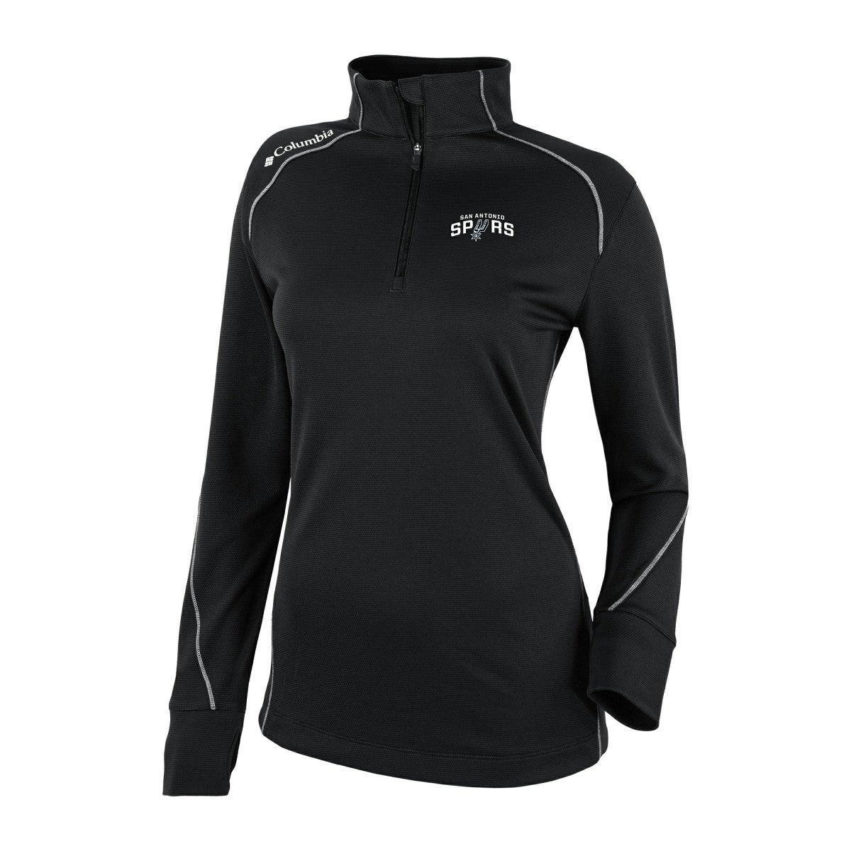 San Antonio Spurs Women's Omni-Wick Shotgun 2.0 Quarter-Zip Pullover Top Black