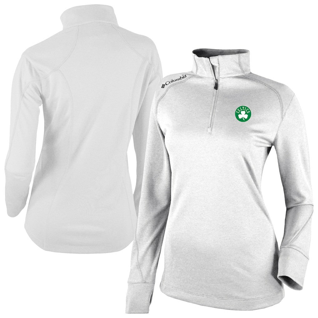 Boston Celtics Women's Omni-Wick Shotgun 2.0 Quarter-Zip Pullover Top White