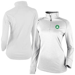 Boston Celtics Women's Omni-Wick Shotgun 2.0 Quarter-Zip Pullover Top White
