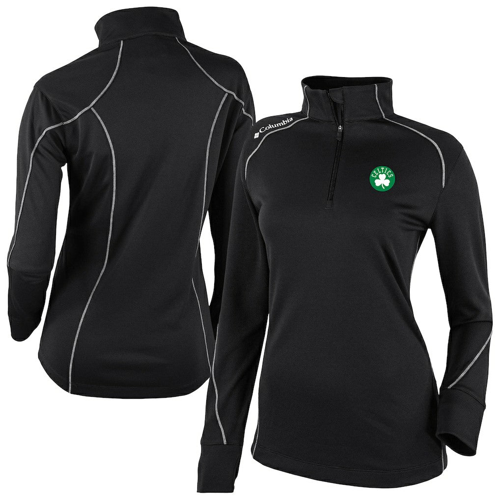 Boston Celtics Women's Omni-Wick Shotgun 2.0 Quarter-Zip Pullover Top Black