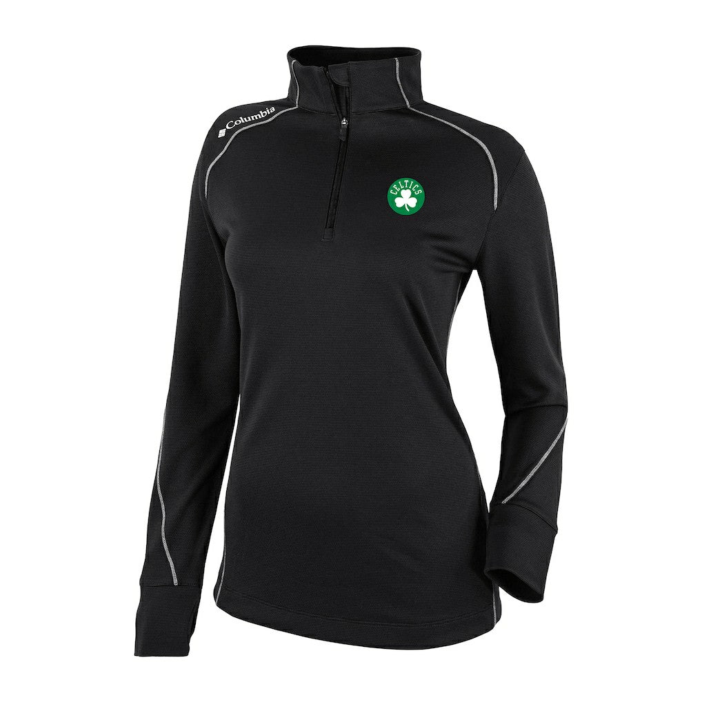 Boston Celtics Women's Omni-Wick Shotgun 2.0 Quarter-Zip Pullover Top Black