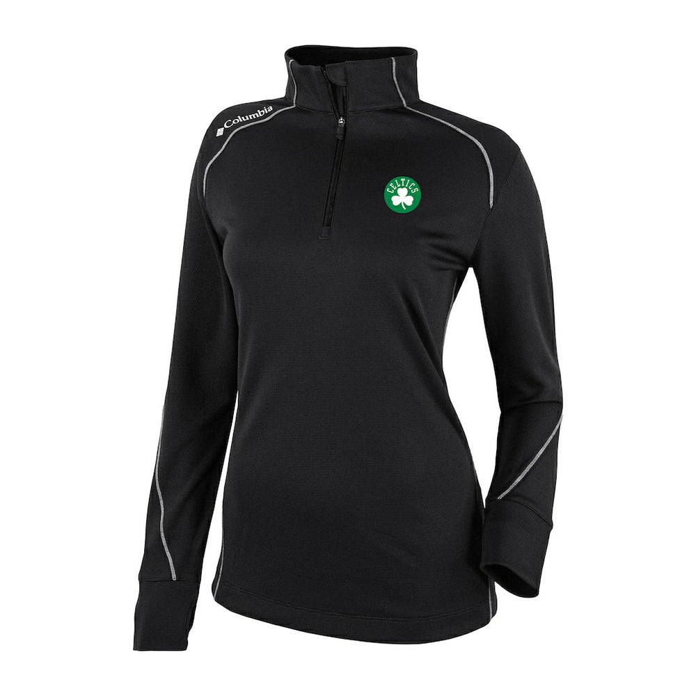 Boston Celtics Women's Omni-Wick Shotgun 2.0 Quarter-Zip Pullover Top Black