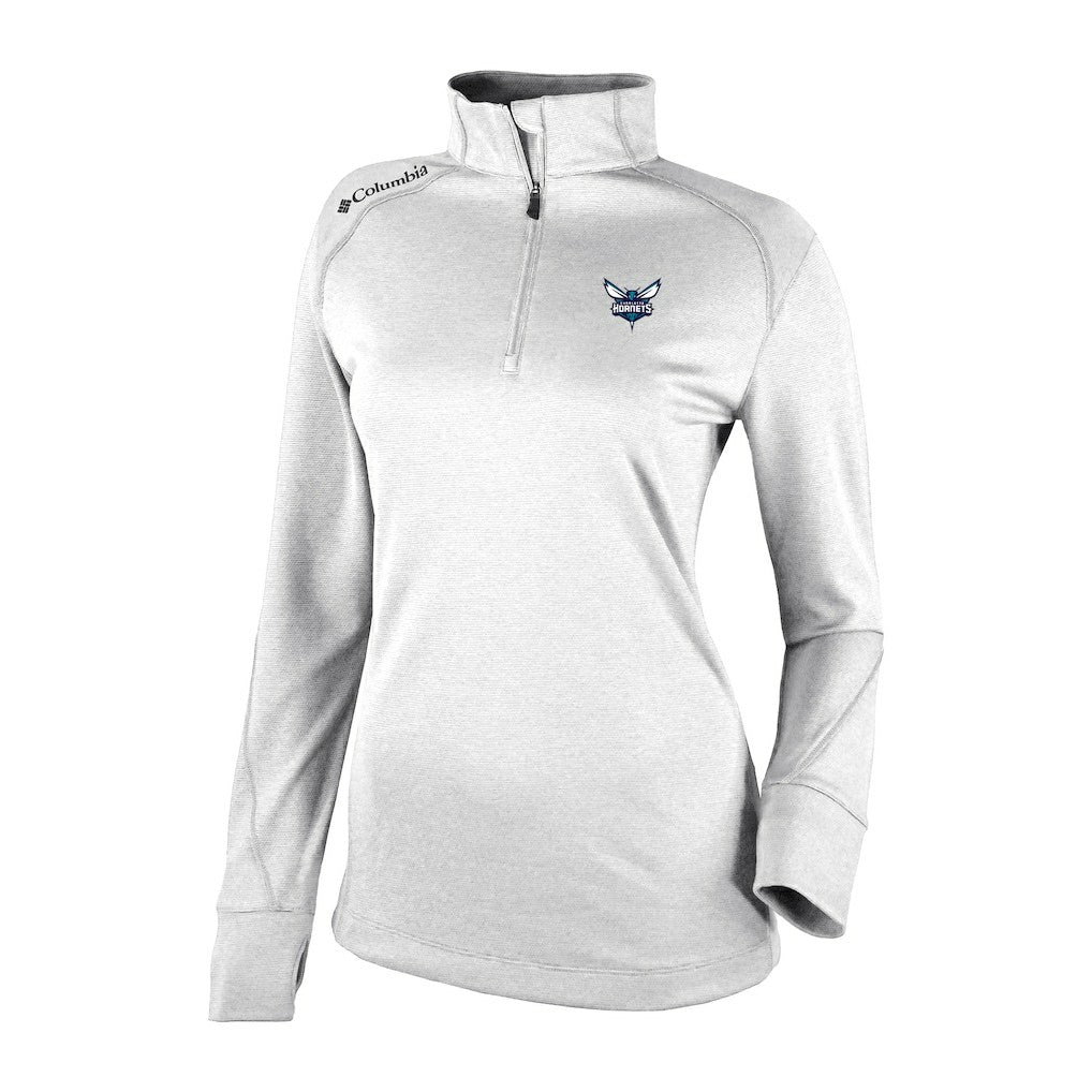 Charlotte Hornets Women's Omni-Wick Shotgun 2.0 Quarter-Zip Pullover Top White