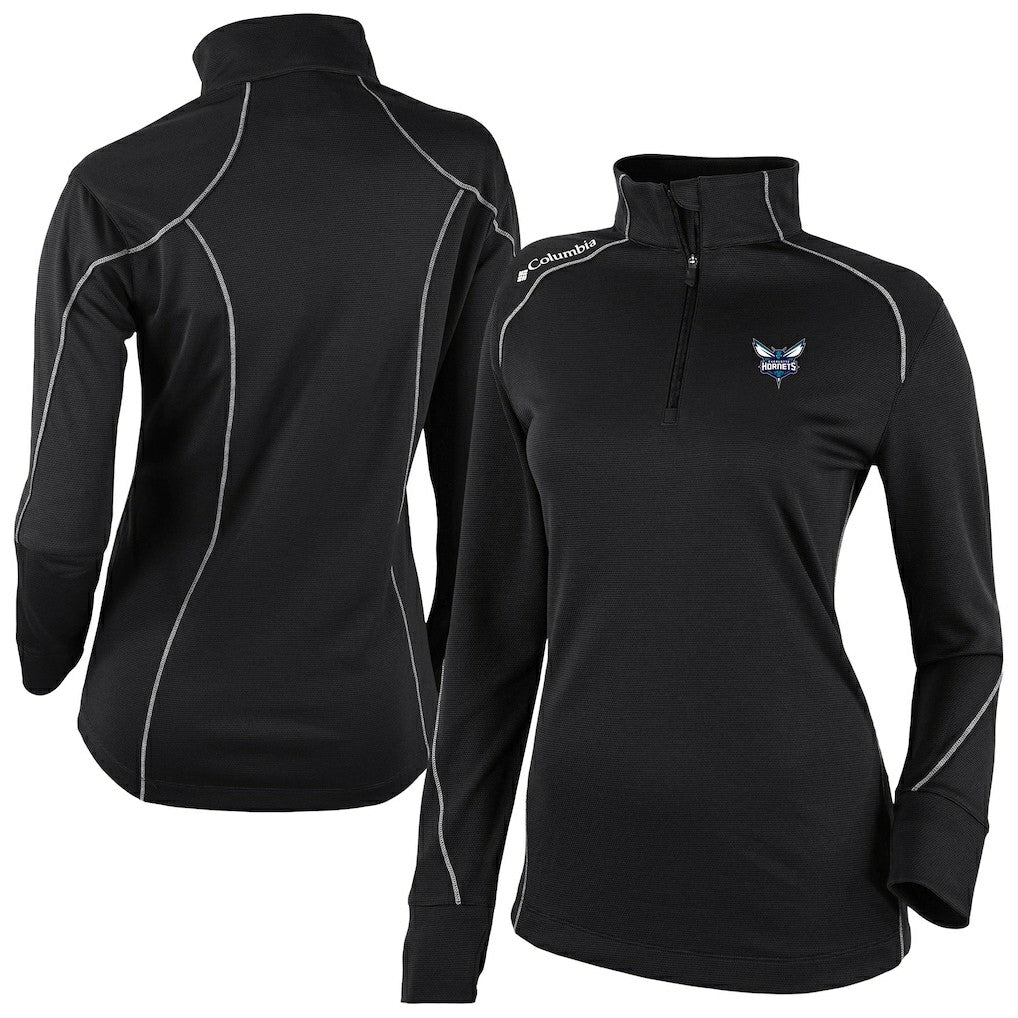 Charlotte Hornets Women's Omni-Wick Shotgun 2.0 Quarter-Zip Pullover Top Black