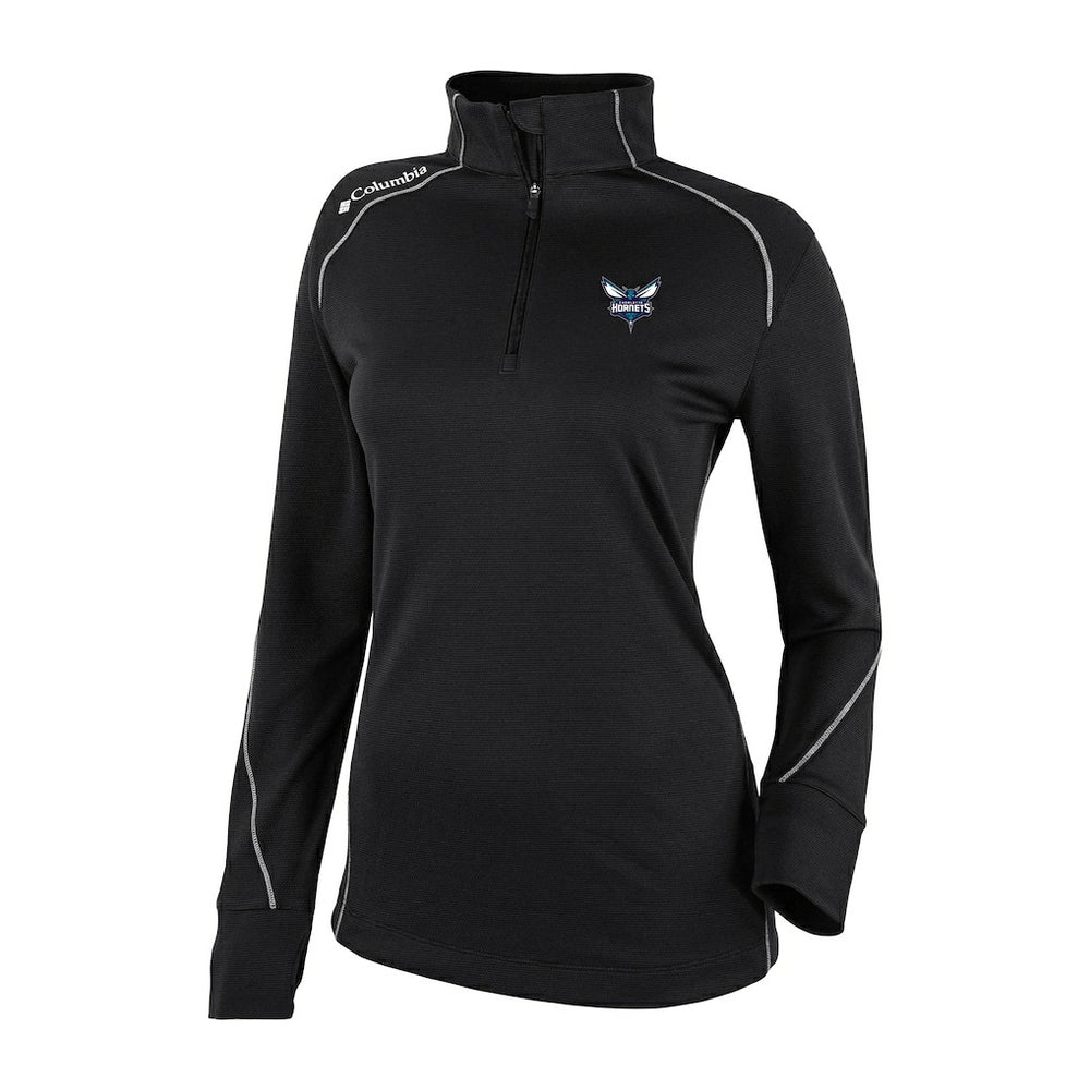 Charlotte Hornets Women's Omni-Wick Shotgun 2.0 Quarter-Zip Pullover Top Black