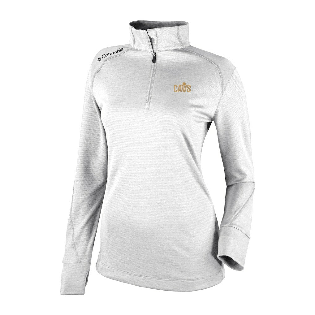 Cleveland Cavaliers Women's Omni-Wick Shotgun 2.0 Quarter-Zip Pullover Top White