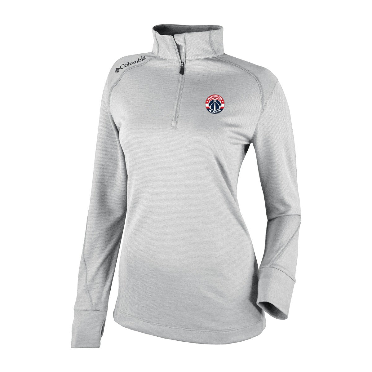 Washington Wizards Women's Omni-Wick Shotgun 2.0 Quarter-Zip Pullover Top Heather Gray