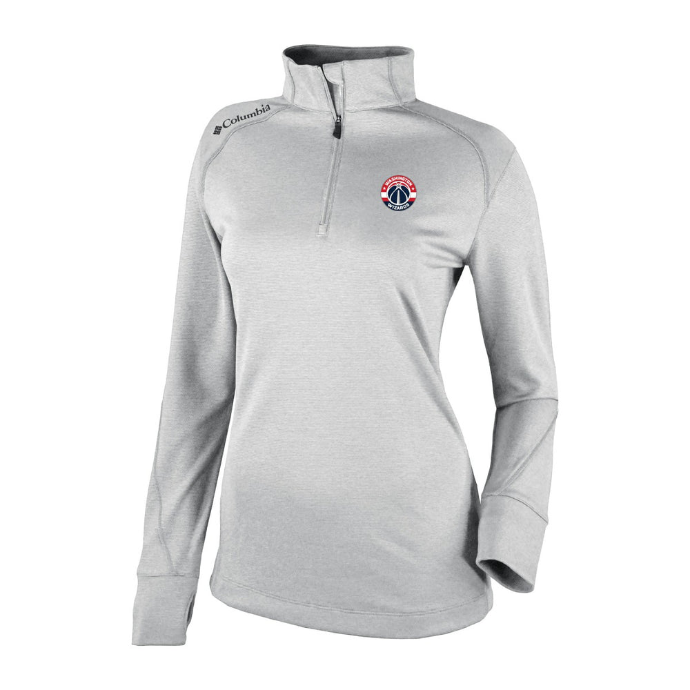 Washington Wizards Women's Omni-Wick Shotgun 2.0 Quarter-Zip Pullover Top Heather Gray