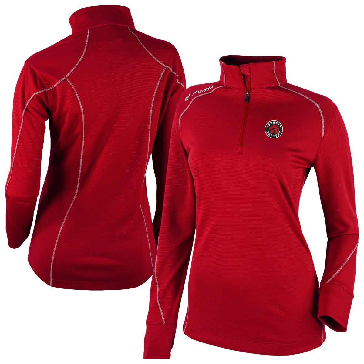 Toronto Raptors Women's Omni-Wick Shotgun 2.0 Quarter-Zip Pullover Top Red
