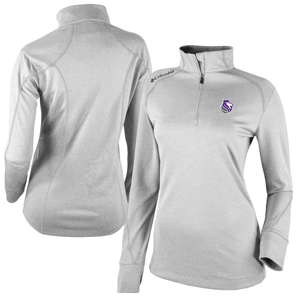 Sacramento Kings Women's Omni-Wick Shotgun 2.0 Quarter-Zip Pullover Top Heather Gray