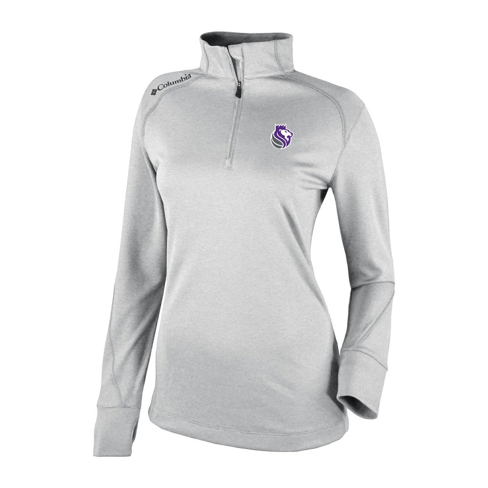 Sacramento Kings Women's Omni-Wick Shotgun 2.0 Quarter-Zip Pullover Top Heather Gray