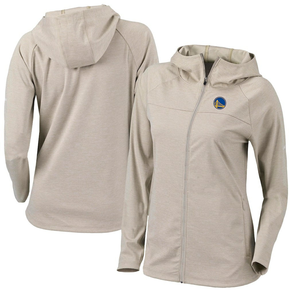 Golden State Warriors Women's Omni-Wick Half Shot Full-Zip Hooded Jacket Tan