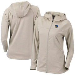 Golden State Warriors Women's Omni-Wick Half Shot Full-Zip Hooded Jacket Tan