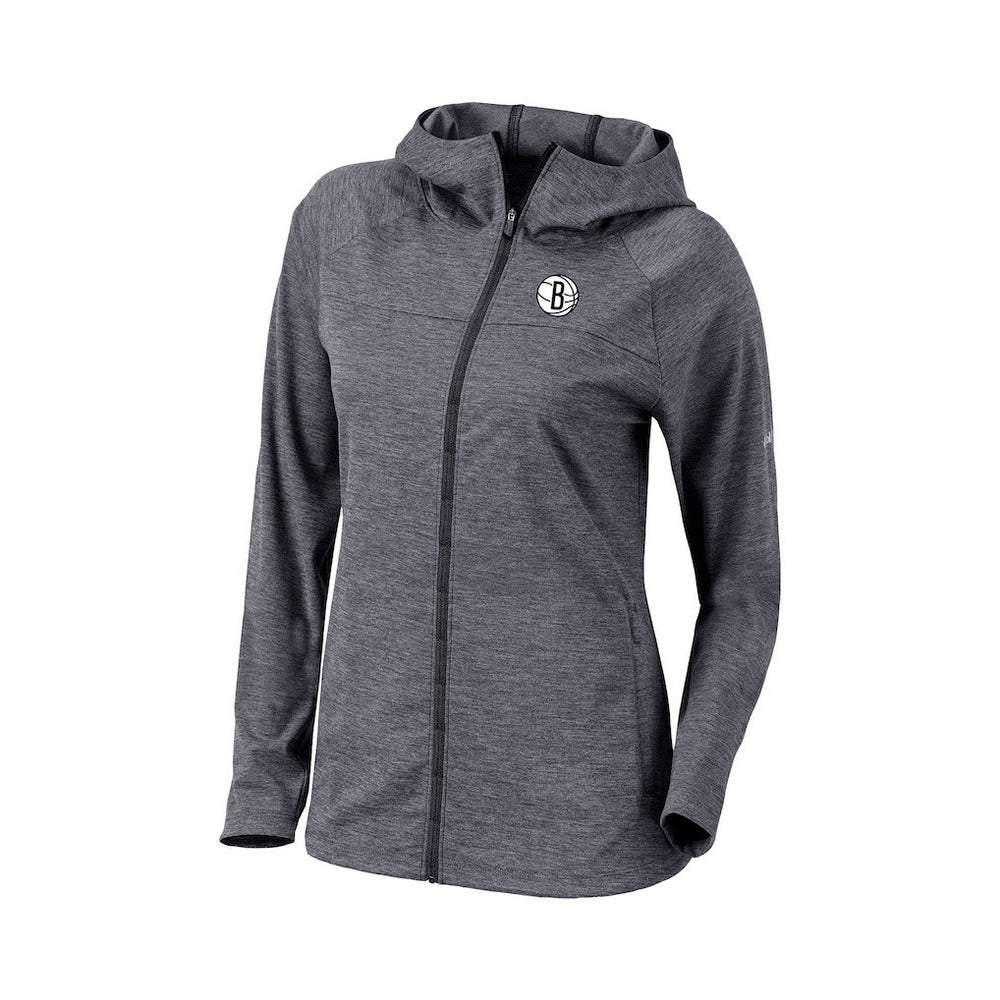 Brooklyn Nets Women's Omni-Wick Half Shot Full-Zip Hooded Jacket Black