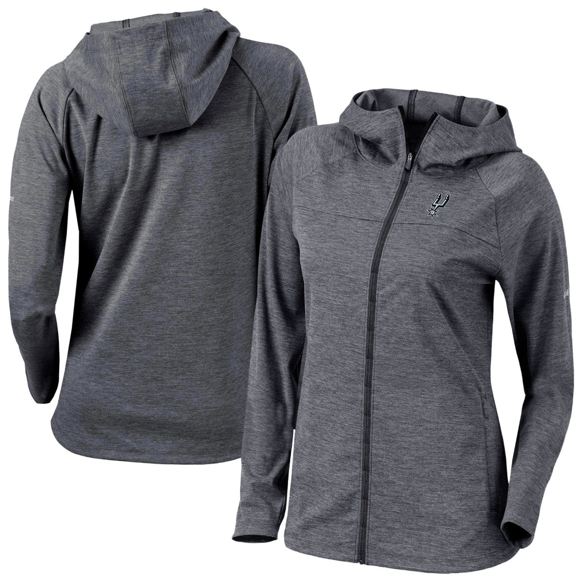 San Antonio Spurs Women's Omni-Wick Half Shot Full-Zip Hooded Jacket Black