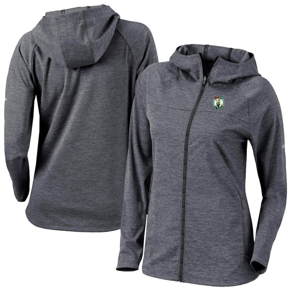 Boston Celtics Women's Omni-Wick Half Shot Full-Zip Hooded Jacket Black