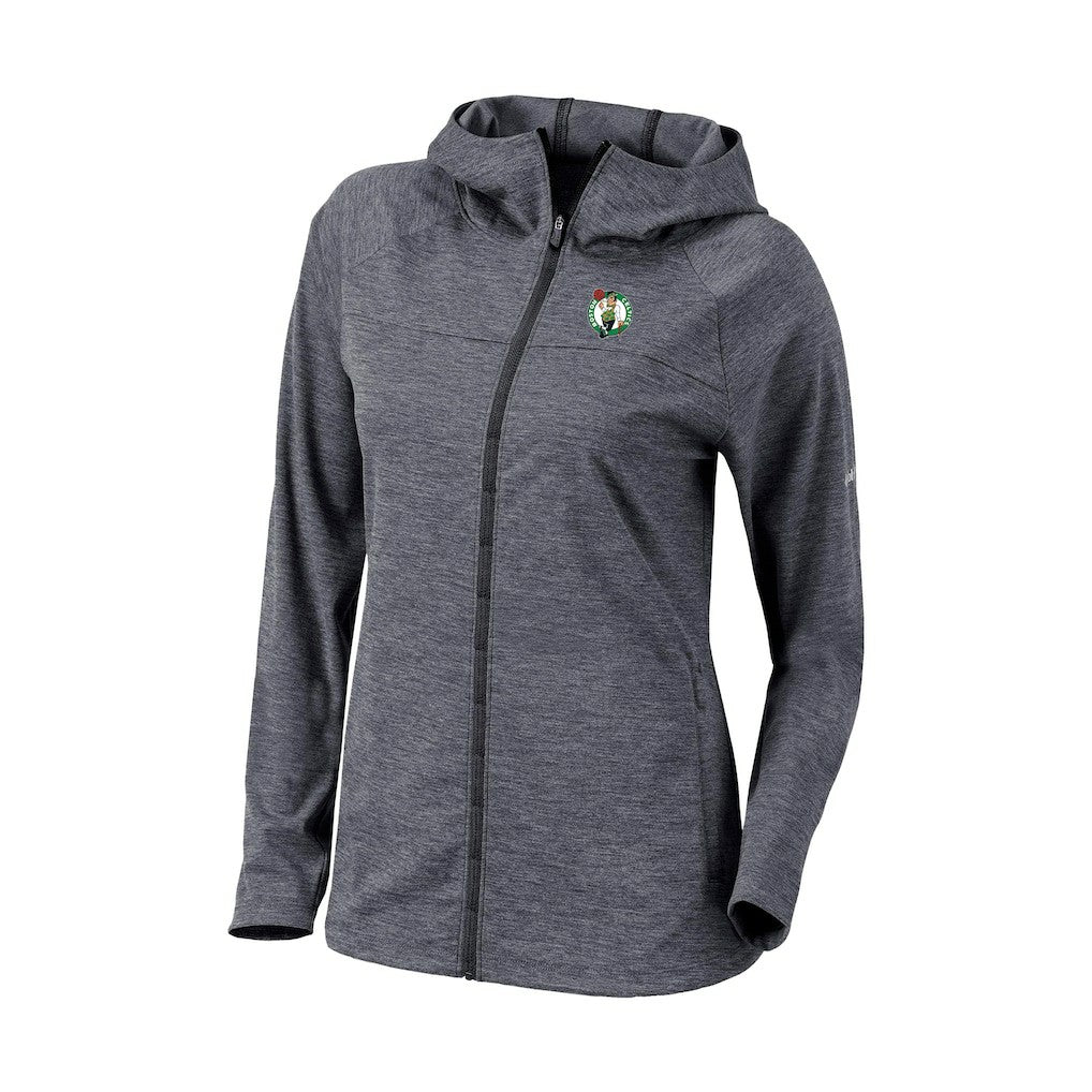 Boston Celtics Women's Omni-Wick Half Shot Full-Zip Hooded Jacket Black