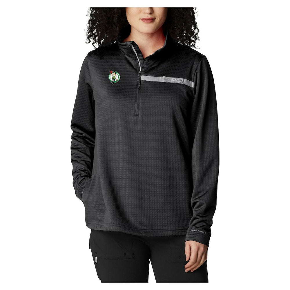 Boston Celtics Women's Skiff Guide Fleece Pullover Top Black