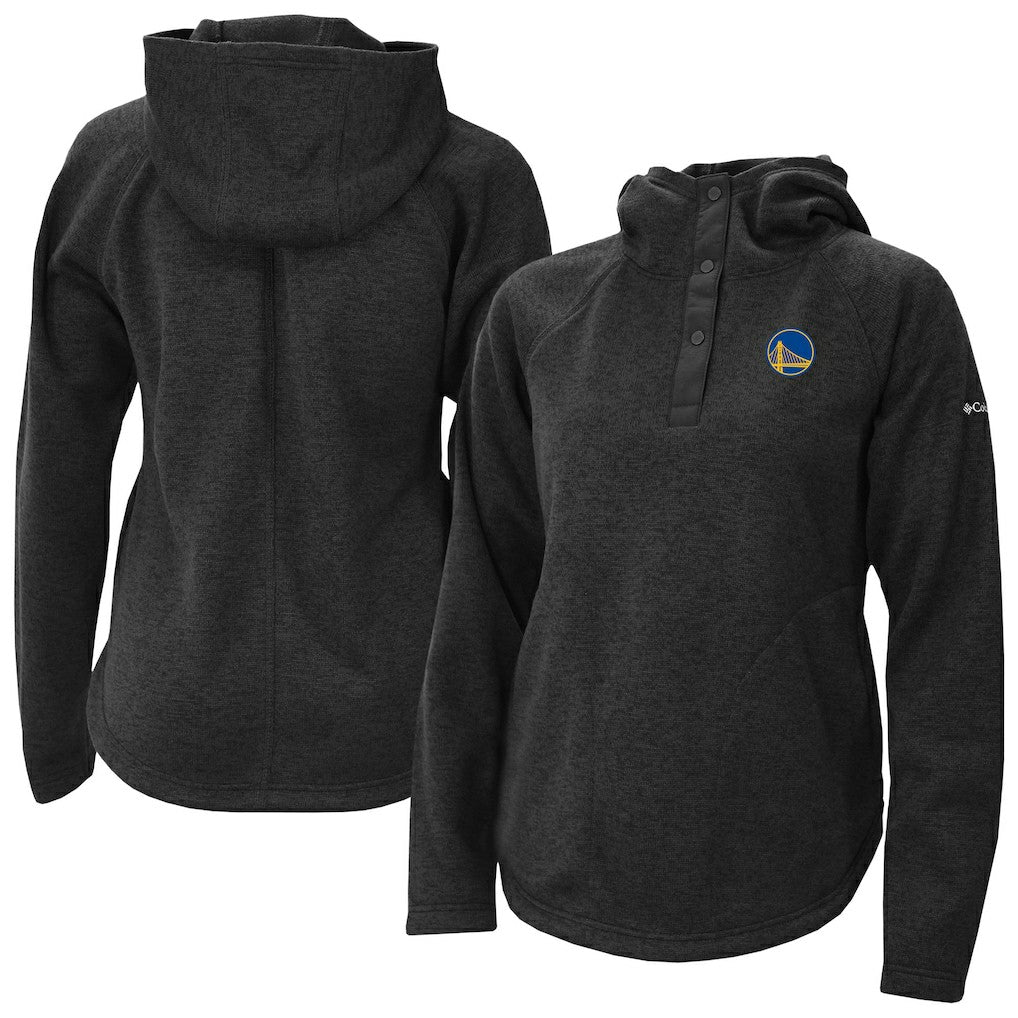 Golden State Warriors Women's Sweater Weather Quarter-Snap Hoodie Black