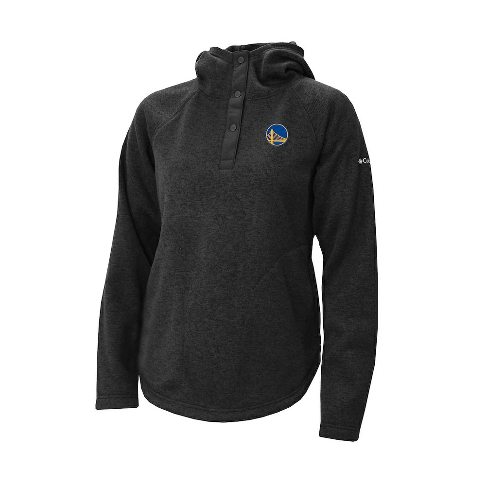 Golden State Warriors Women's Sweater Weather Quarter-Snap Hoodie Black