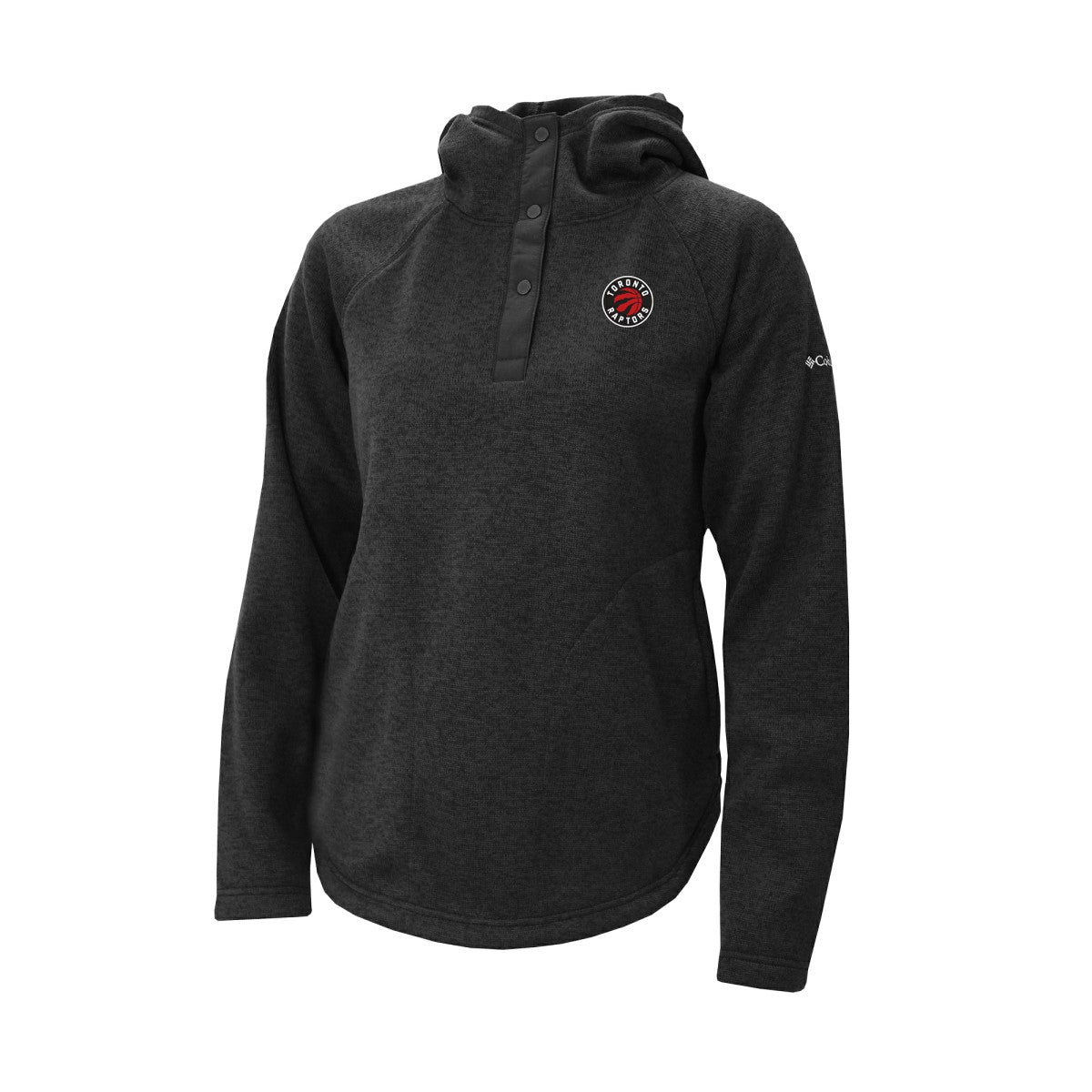 Toronto Raptors Women's Sweater Weather Quarter-Snap Hoodie Black